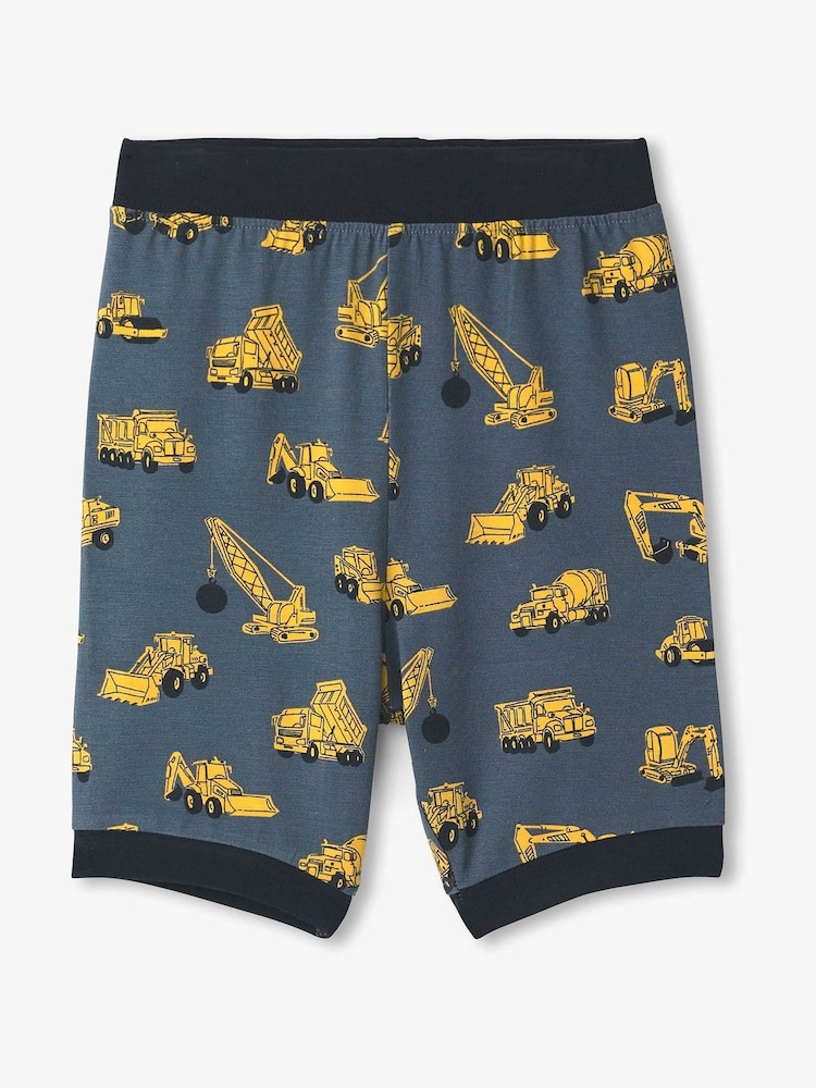 Hatley Grey Under Construction Bamboo Short Pyjamas Set - Image 4 of 4