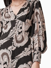 AllSaints Black Auden Dress - Image 3 of 7