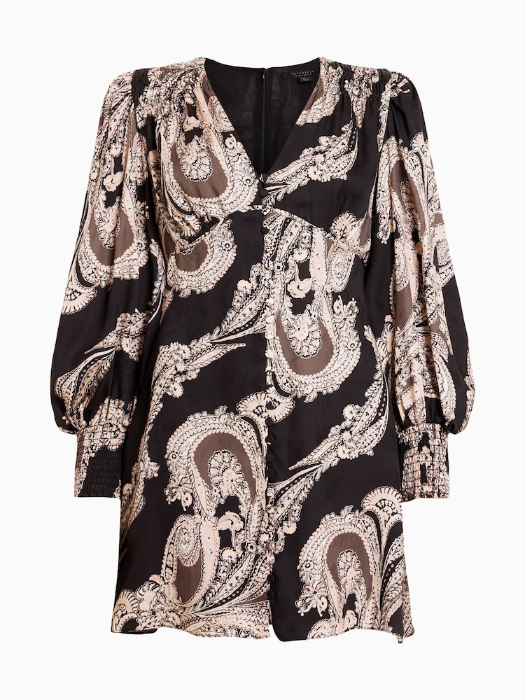 AllSaints Black Auden Dress - Image 7 of 7