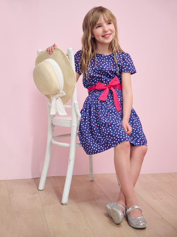 Hatley Blue Lots of Dots Garden Dress - Image 1 of 4