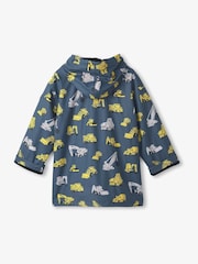 Hatley Blue Under Construction Zip Up Rain Jacket - Imagen 4 de 4