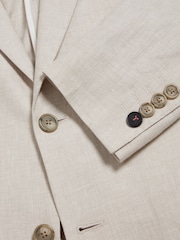 Ted Baker Cream Kenleyj Linen Blazer - Image 6 of 6