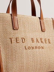 Ted Baker Brown Paolina-Faux Raffia Small Icon Bag - Image 2 of 4