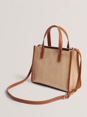 Ted Baker Brown Paolina-Faux Raffia Small Icon Bag - Image 3 of 4