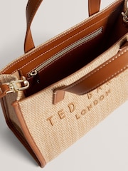 Ted Baker Brown Paolina-Faux Raffia Small Icon Bag - Image 4 of 4