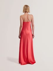Ted Baker Ajima-Halter Neck Bias Cut Maxi Dress - Image 3 of 5