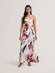 Ted Baker Almaria-Halter Neck Bias Cut Maxi Dress - Image 1 of 5