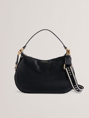 Ted Baker Black Esiah-Webbing Slouchy Hobo Bag - Image 1 of 5