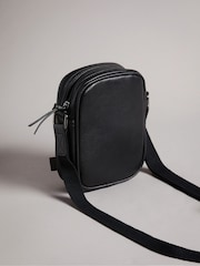 Ted Baker Black Evver Striped PU Flight Bag - Image 2 of 5