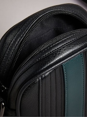Ted Baker Black Evver Striped PU Flight Bag - Image 4 of 5