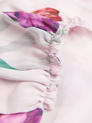 Ted Baker Pink Fasnia Angel Sleeve Wrap Mini Dress - Image 7 of 7