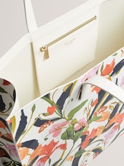 Ted Baker Cream Extra Large Florish Floral Printed Icon Bag - Image 4 of 4
