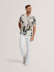Поло из 100% хлопка с принтом Ted Baker Kivem - Image 3 of 6