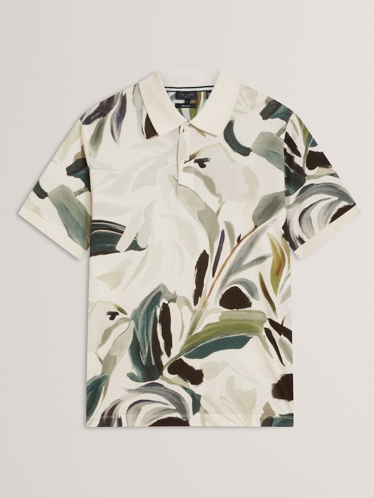 Поло из 100% хлопка с принтом Ted Baker Kivem - Image 6 of 6
