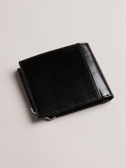 Ted Baker Black Kornerr Metal Corner Bifold Coin Wallet - Image 2 of 4