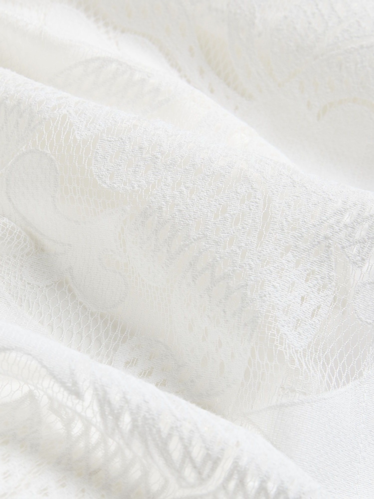 Ted Baker White Bacina Lace Puff Sleeve Blouse - Image 10 of 10