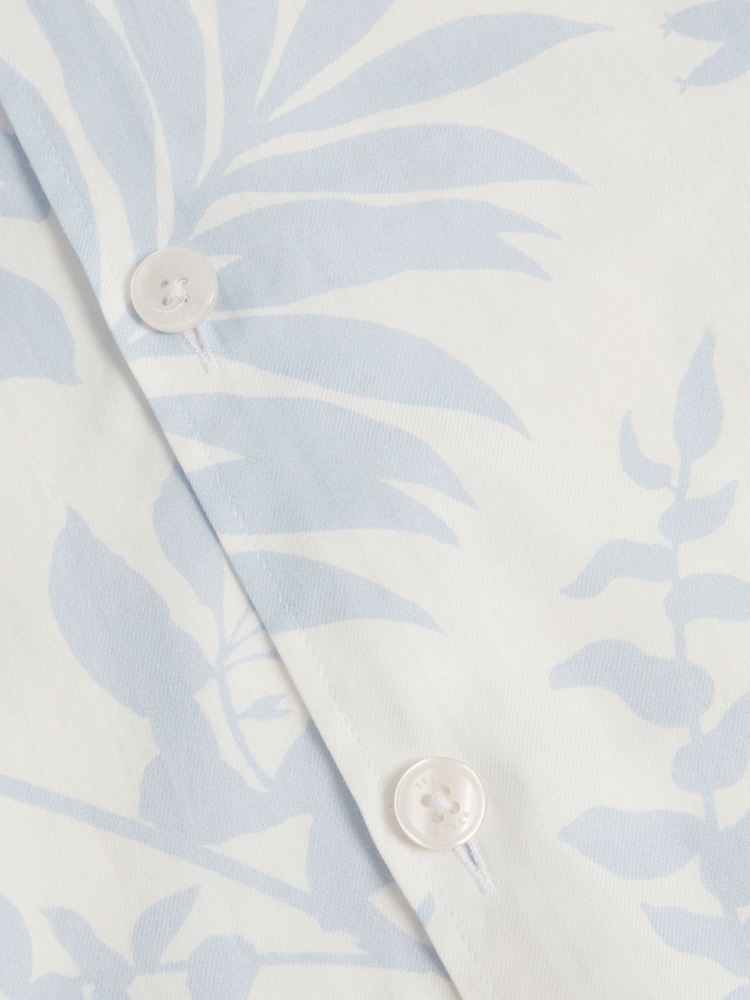 Ted Baker Blue Kits Short Sleeve Relaxed Floral Print Shirt - Image 7 of 7