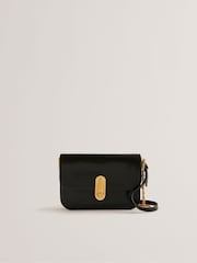 Ted Baker Black Kkaysa Polished Small Leather Cross-Body Bag - Image 1 of 5