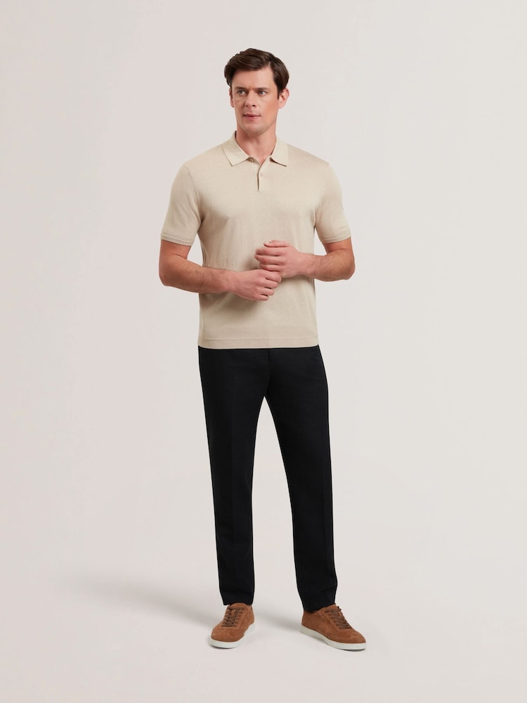 Ozke lanene hlače Ted Baker Kumart - Slika 1 iz 6