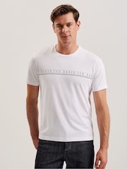 Ted Baker Portra Branded 100% Cotton T-Shirt - Image 1 of 7