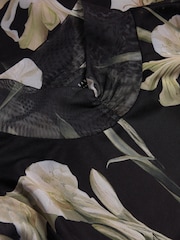 Ted Baker Black Fiaahh-High Neck Mesh Printed Top - Image 3 of 6