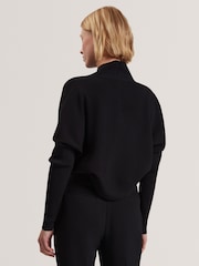 Ted Baker Black Erhan Sculptured Ribbed Knit Cardigan - Image 4 of 8