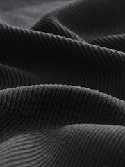 Ted Baker Black Erhan Sculptured Ribbed Knit Cardigan - Image 6 of 8