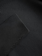 Ted Baker Black Erhan Sculptured Ribbed Knit Cardigan - Image 7 of 8