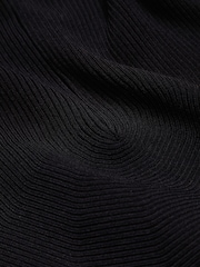 Ted Baker Black Erhan Sculptured Ribbed Knit Cardigan - Image 8 of 8