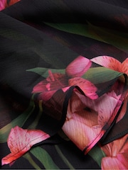 Ted Baker Black Fasnia Angel Sleeve Wrap Mini Dress - Image 6 of 7