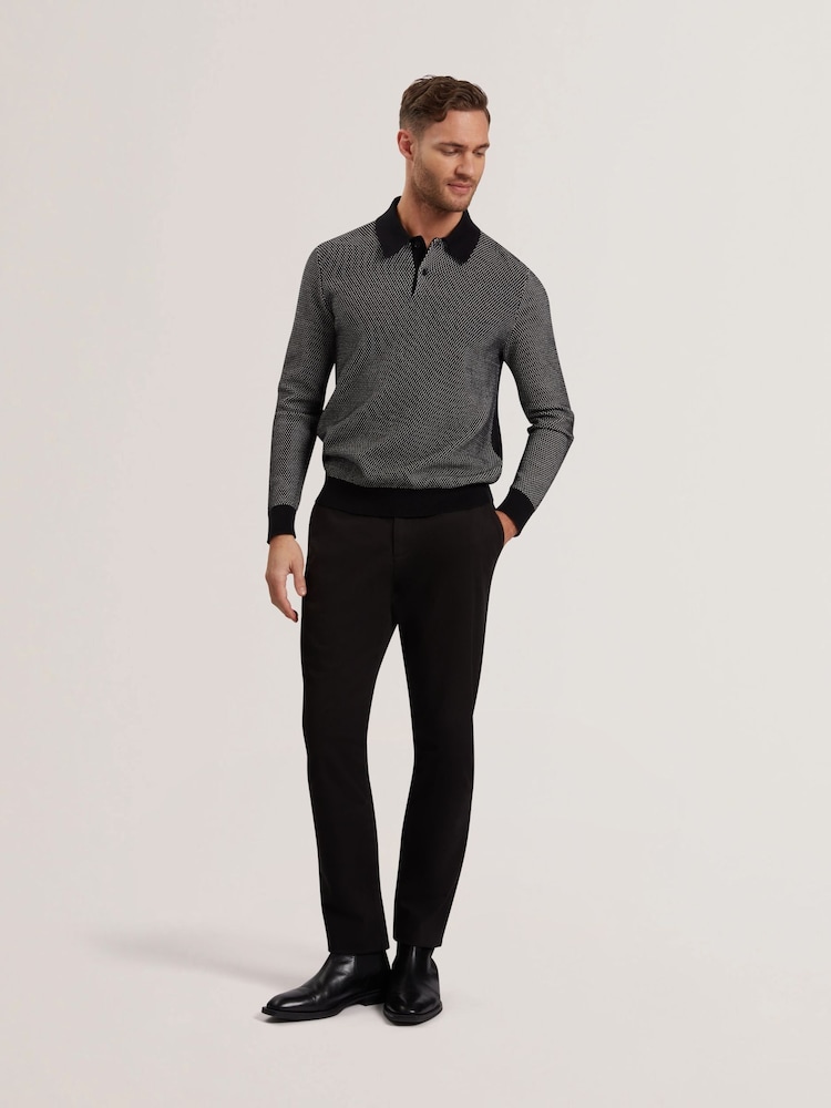 Ted Baker Ardo Small Stitch Knitted 100% Cotton Polo Shirt - صورة 2 من 6