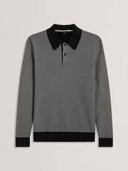 Ted Baker Ardo Small Stitch Knitted 100% Cotton Polo Shirt - صورة 5 من 6