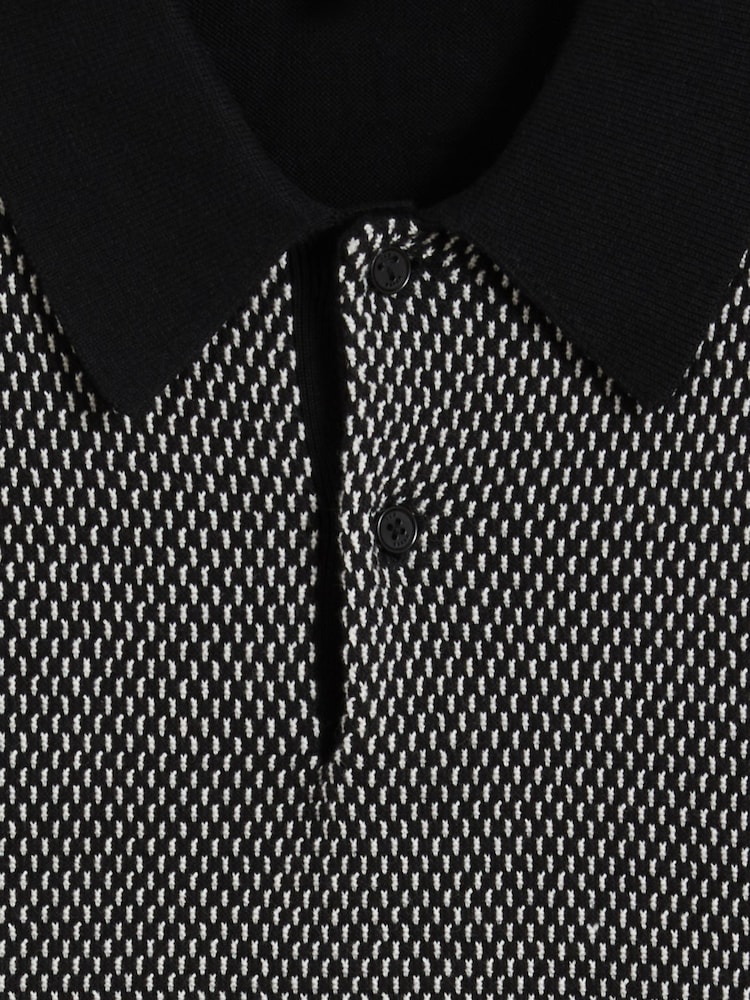 Ted Baker Ardo Small Stitch Knitted 100% Cotton Polo Shirt - صورة 6 من 6