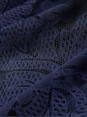 Ted Baker Blue Bacina Lace Puff Sleeve Blouse - Image 9 of 9