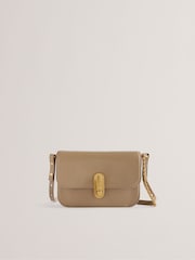 Ted Baker Brown Kkaysa Polished Small Leather Cross-Body Bag - Image 1 of 5