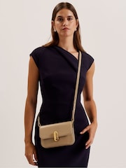 Ted Baker Brown Kkaysa Polished Small Leather Cross-Body Bag - Image 5 of 5