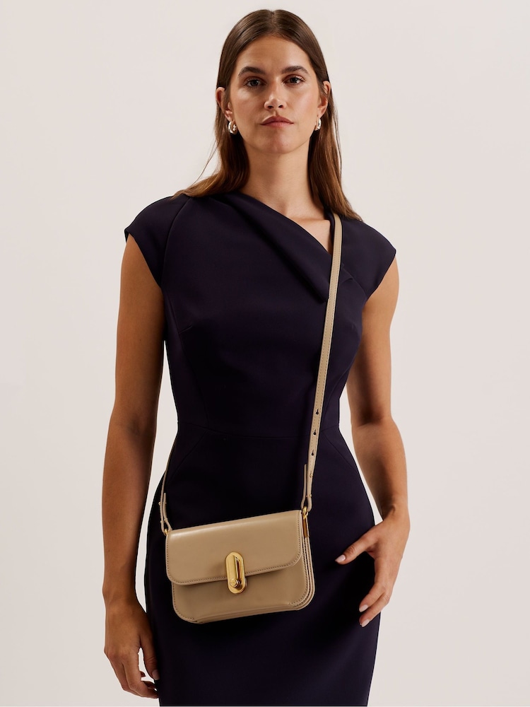 Ted Baker Brown Kkaysa Polished Small Leather Cross-Body Bag - Image 5 of 5