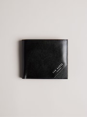 Ted Baker Black Prugs Embossed Corner Leather Bifold Wallet - Image 1 of 4