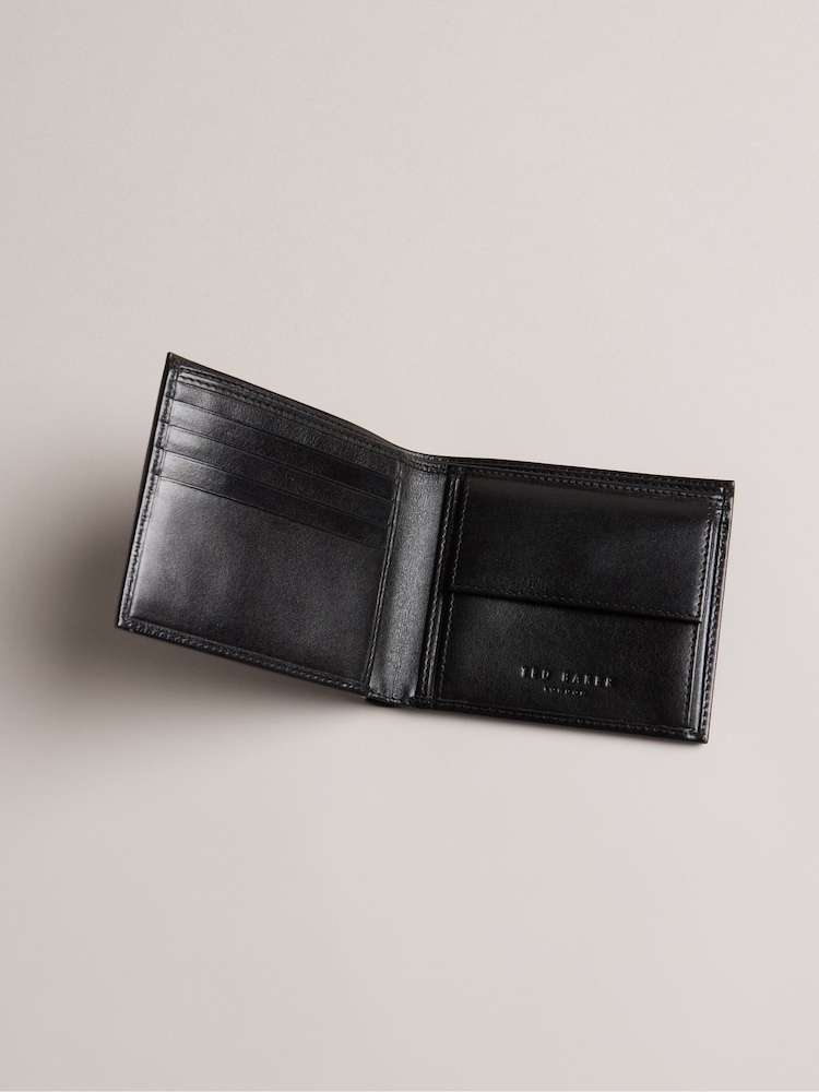 Ted Baker Black Prugs Embossed Corner Leather Bifold Wallet - Image 3 of 4