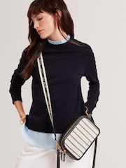 Ted Baker Navy Rivea-Woven Webbing Camera Bag - Image 7 of 8