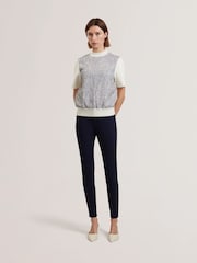 Ted Baker Blue Felinda Fly Front Stretch Leggings - Image 1 of 6