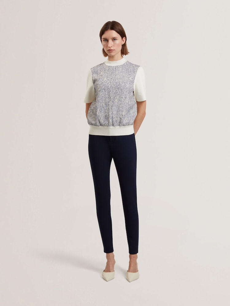 Ted Baker Blue Felinda Fly Front Stretch Leggings - Image 1 of 6