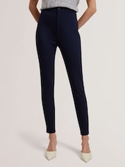 Ted Baker Blue Felinda Fly Front Stretch Leggings - Image 2 of 6