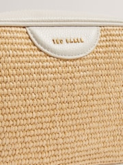 Ted Baker White Bardas Webbing Faux Raffia Camera Cross-Body Bag - Image 2 of 4