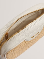 Ted Baker White Bardas Webbing Faux Raffia Camera Cross-Body Bag - Image 4 of 4