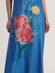 Ted Baker Blue Fayda-Organza Scoop Neck Midi Dress - Image 3 of 5