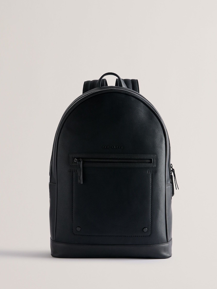 Ted Baker Black Lansen Leather Backpack - Image 1 of 4