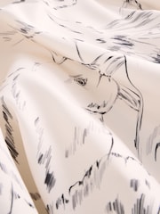 Ted Baker White Laguuna-Printed Ottoman Midi Skirt - Image 3 of 4