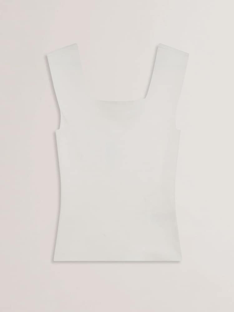 Ted Baker White Binkkii Square Neck Knit Top - Image 5 of 6