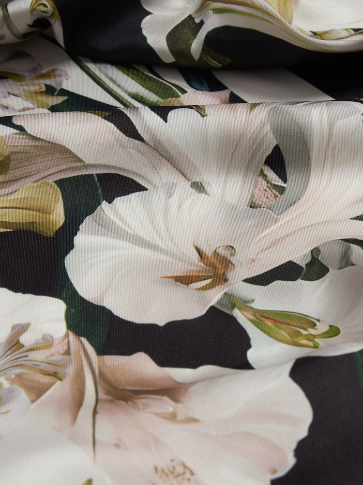 Ted Baker White Roneea Printed Woven Front Boxy Dress - Image 2 of 5